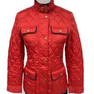 ❤️ Banana Republic Red Quilted Utility Jacket